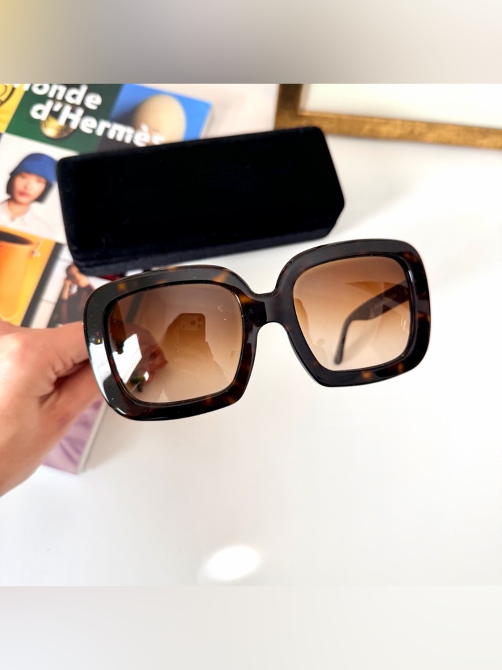 Vintage Dolce & Gabbana Havana Oversized Square Sunglasses - Picture 2 of 9
